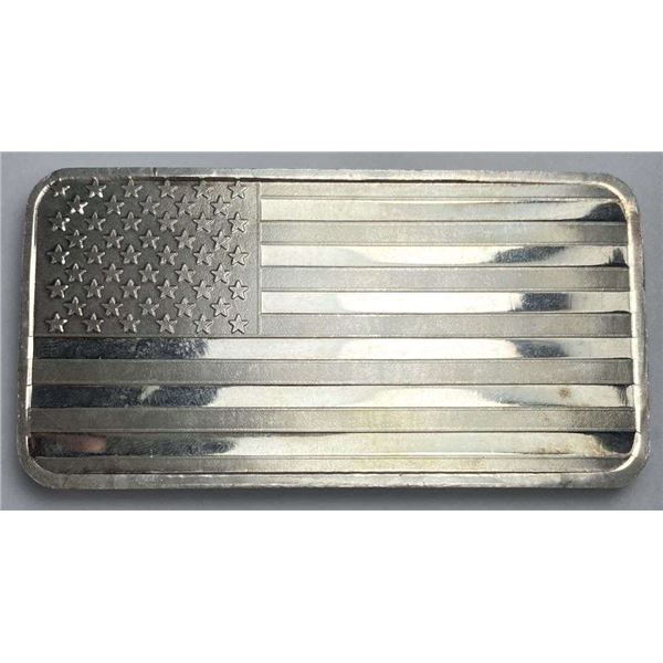 American Flag 10 ozt .999 Silver Bar