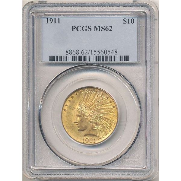 1911 Gold $10 Indian Head PCGS MS62