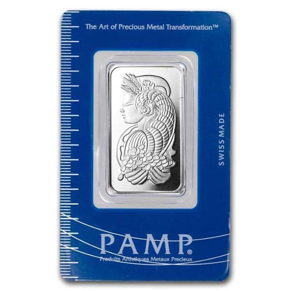 Last Minute! (4) Lady Fortuna Pamp Suisse 1 ozt Platinum Bar