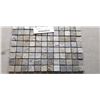 Image 2 : 50 SQFT OF GREY STONE MOSAIC TILE, 1"X1" 1SQFT PER PIECE, 5SQFT PER BOX, 10 BOXES TOTAL