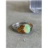Image 2 : RING OPAL/AMBER STONES, SIZE 7