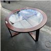 Image 1 : MODERN ROUND COFFEE TABLE WITH GLASS TOP