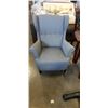 Image 1 : VINTAGE BLUE WINGBACK CHAIR