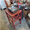 Image 1 : SHOE RACK, WOOD STOOL AND BASEBALL DECOR ITEM