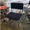 Image 2 : THREE CHROME BLACK LEATHER SITTING CHAIRS