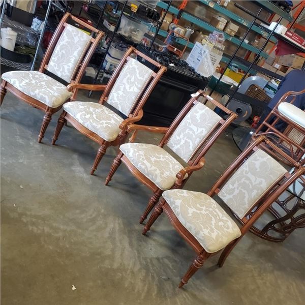 FOUR DINING ROOM CHAIRS