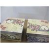 Image 1 : ESTATE:  2 STORAGE BOXES (APPROX. 9" X 9" X 6")