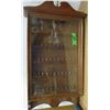 Image 1 : ESTATE:  WOOD & GLASS WALL MOUNT CURIO CABINET