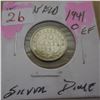 Image 1 : 1941 C/EF NEWFOUNDLAND SILVER DIME