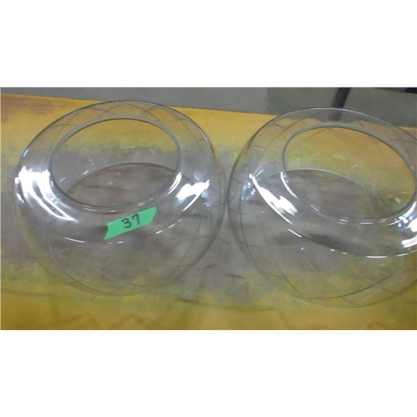 2 GLASS LAMP SHADES