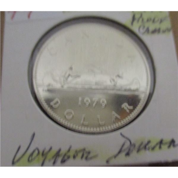 1979 PROOF COLORED CANADA VOYAGER DOLLAR