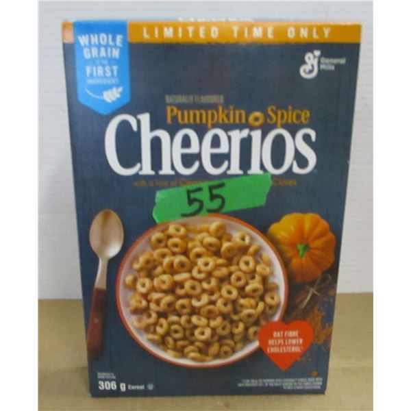 SHELF PULLS (AS IS):  PUMPKIN SPICE CHEERIOS (306G) - BOX