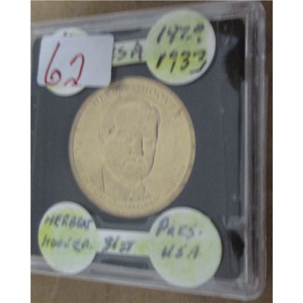 1929 - 1933 (NORBERT HOUTE) 31ST PRESIDENT CH/BU DOLLAR