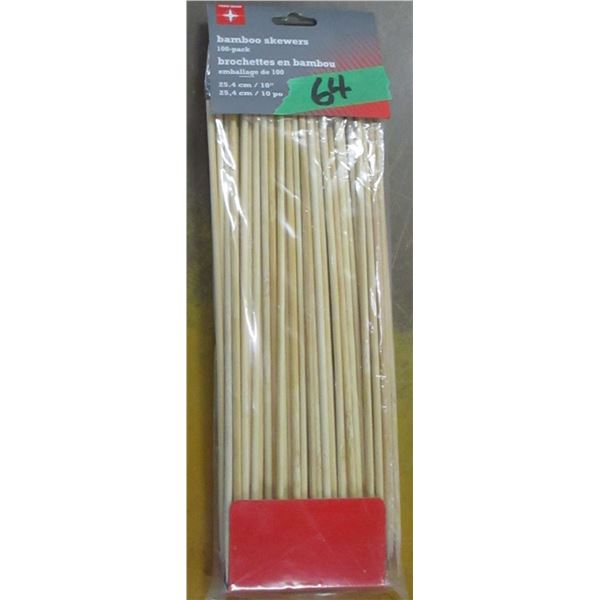 STORE CLOSE-OUT (AS IS):  100 BAMBOO SKEWERS (100) - PACKAGE