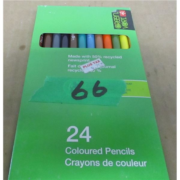 STORE CLOSE-OUT (AS IS):  GREENVORT COLORED PENCILS (24) - PACKAGE