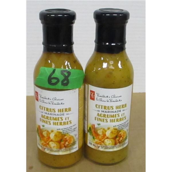 SHELF PULLS (AS IS):  CITRUS HERB MARINADE - 2 BOTTLES