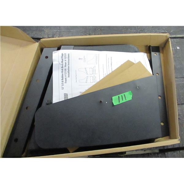 FREIGHT DAMAGE (AS IS):  KICKBACK MUD FLAPS (12") - PAIR