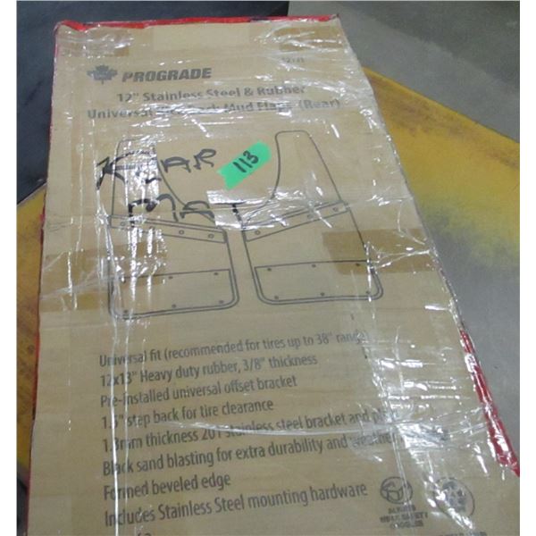 FREIGHT DAMAGE (AS IS):  REAR MUD FLAPS - PAIR