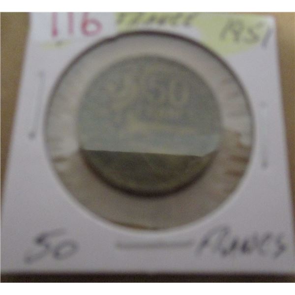 1951 REPUBLIC OF FRANCE 50 FRANCS