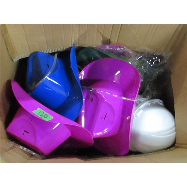 FREIGHT DAMAGE (AS IS):  BOX C/W DRINKING HATS