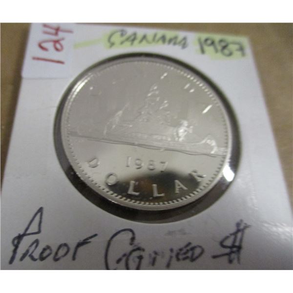 1987 PROOF CAMEO CANADA DOLLAR