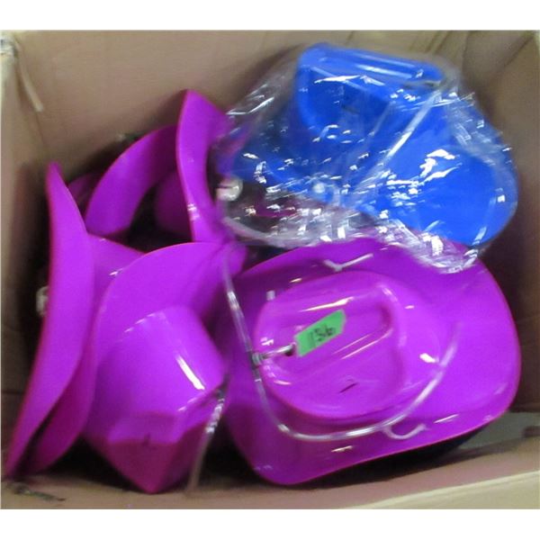 FREIGHT DAMAGE (AS IS):  BOX C/W DRINKING HATS