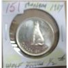 Image 1 : 1967 WOLF CANADA SILVER HALF DOLLAR