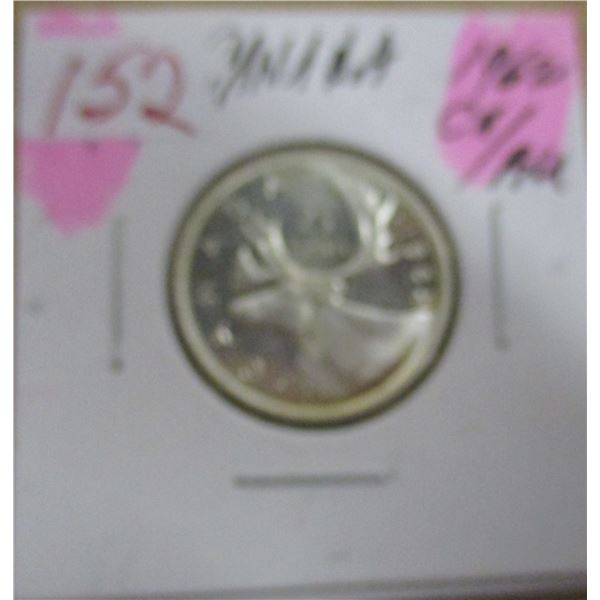 1962 CH/BU CANADA SILVER QUARTER