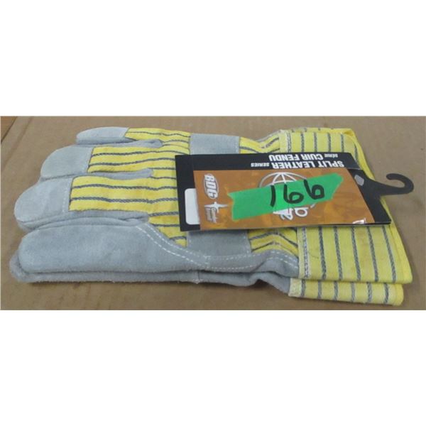 STORE CLOSE-OUT (AS IS):  SPLIT LEATHER GLOVES (SIZE XL)