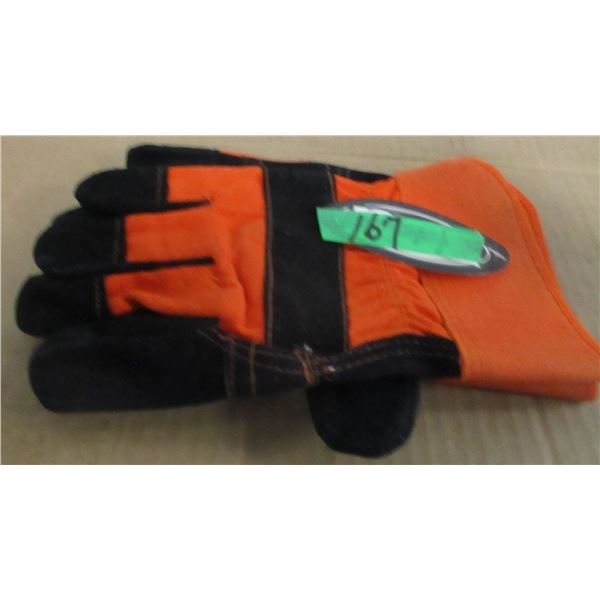 STORE CLOSE-OUT (AS IS):  BDG ORANGE/BLACK GLOVES (SIZE LARGE)