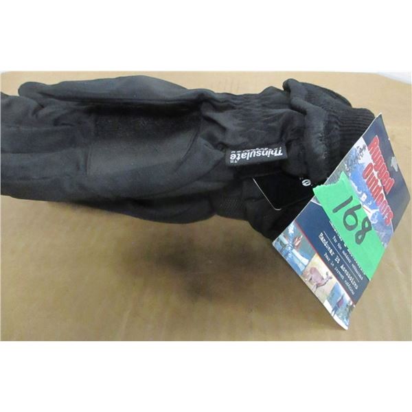 STORE CLOSE-OUT (AS IS):  THINSULATE BLACK GLOVES (SIZE MEDIUM)
