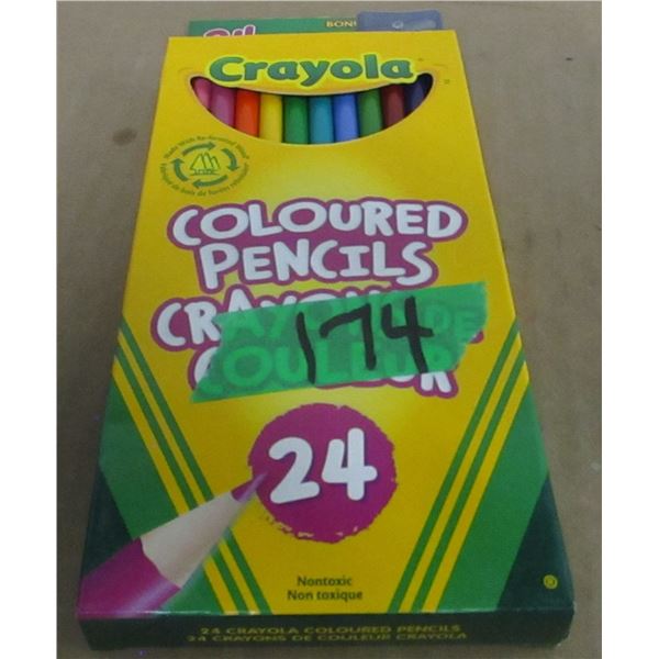 STORE CLOSE-OUT (AS IS):  CRAYOLA COLORED PENCILS (24) - PACKAGE