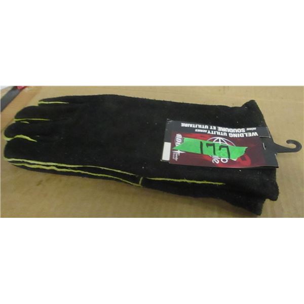 STORE CLOSE-OUT (AS IS):  BLACK WELDING GLOVES (SIZE LARGE)