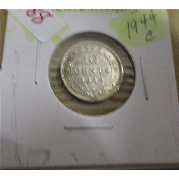 1944C NEWFOUNDLAND SILVER FIVE CENT