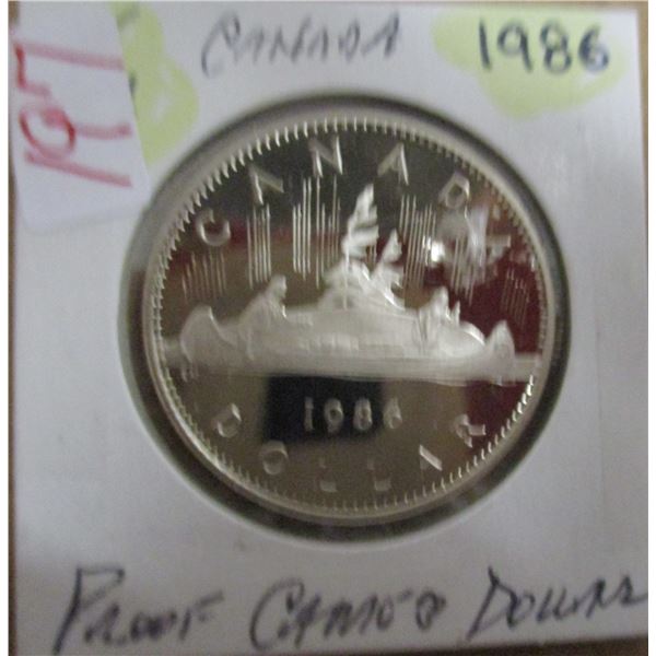 1986 PROOF CAMEO CANADA DOLLAR