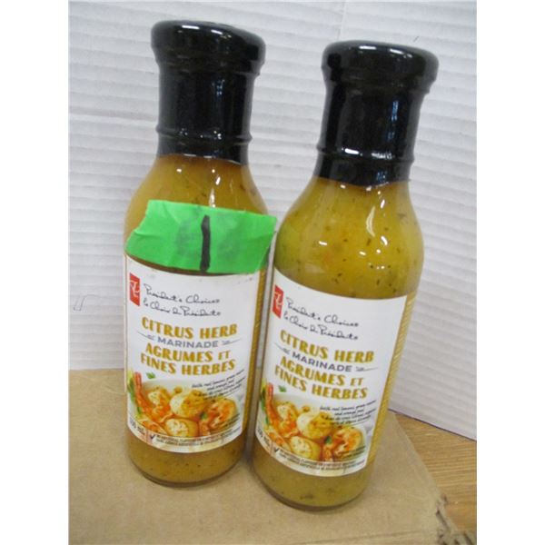 SHELF PULLS (AS IS):  CITRUS HERB MARINADE - 2 BOTTLES