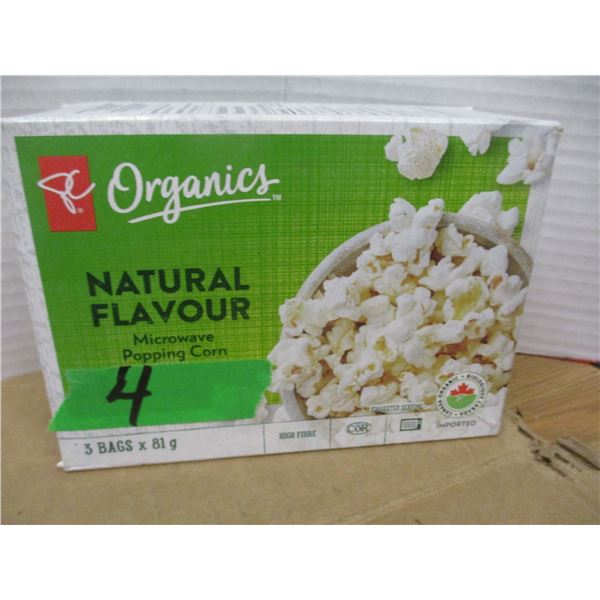 SHELF PULLS (AS IS):  MICROWAVE POPCORN (3 X 80 GRAM BAGS) - BOX