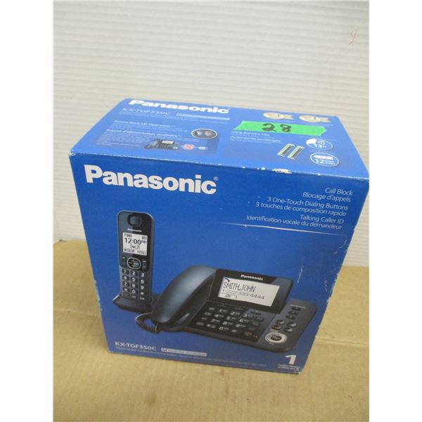 ESTATE (NEW):  PANASONIC PHONE SYSTEM IN ORIGINAL BOX (KX-TGF350C) (MSRP $119.99)