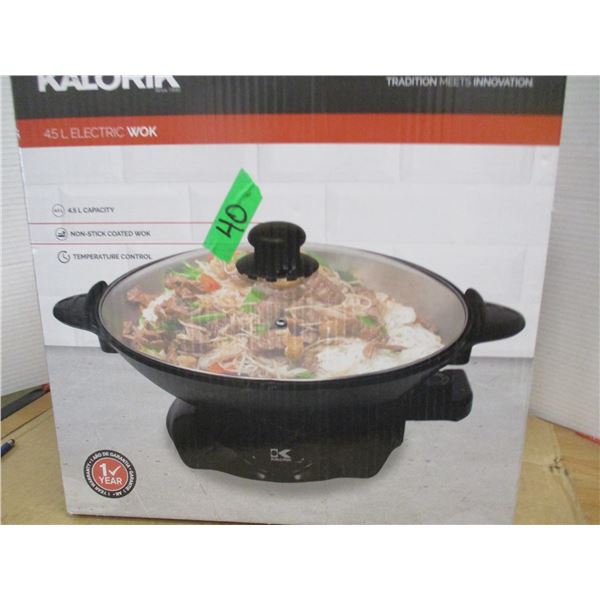 ESTATE:  KALORIK ELECTRIC WOK (4.5L) IN ORIGINAL BOX (MSRP $153.31)