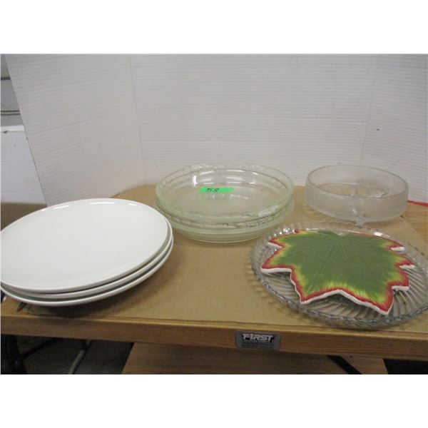 ESTATE:  BOX C/W PLATES, MISC