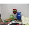 Image 1 : ESTATE:  BOX C/W TABLE RUNNERS & GLASSWARE