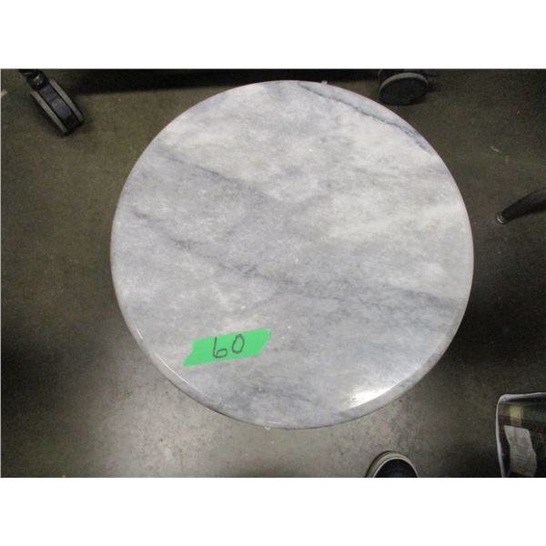ESTATE:  MARBLE & BRASS SIDE TABLE