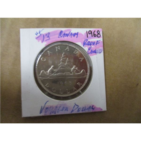 1968 PROOF CAMEO CANADA VOYAGER DOLLAR