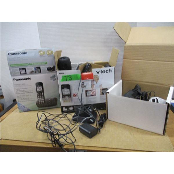 ESTATE:  BOX C/W VARIOUS PHONE SYSTEMS
