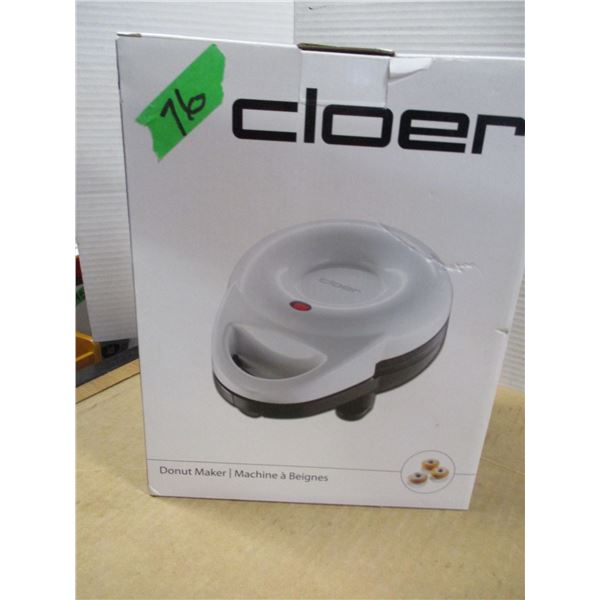 ESTATE (NEW):  CLOER DONUT MAKER IN ORIGINAL BOX