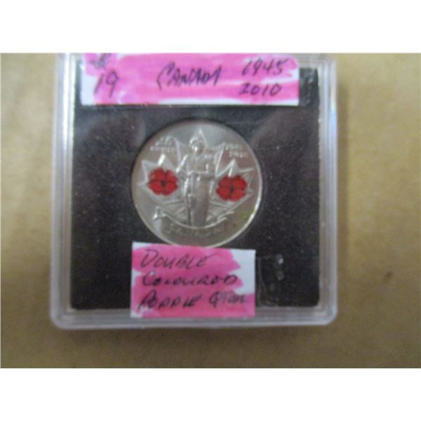 1945 - 2010 MEMORIAL DOUBLE COLORED POPPY QUARTERS
