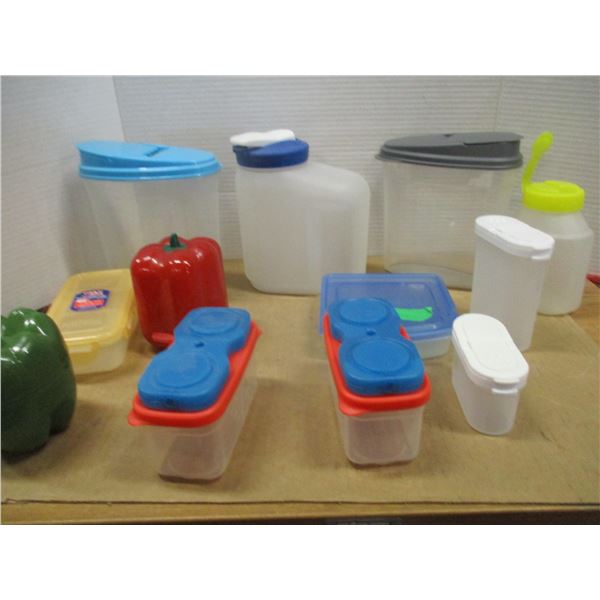 ESTATE:  BOX C/W PLASTIC STORAGE CONTAINERS