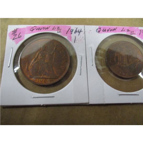 1964 & 1965 ONE PENNY & HALF PENNY COIN SET