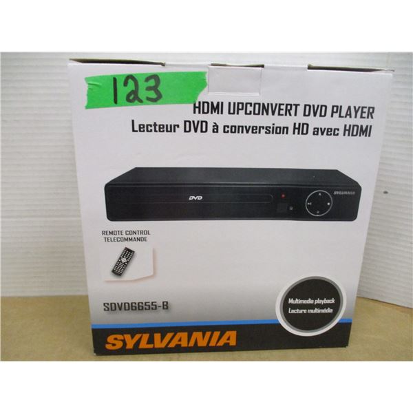 ESTATE (NEW):  SYLVANIA HDMI UPCONVERT DVD PLAYER IN ORIGINAL BOX
