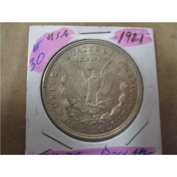 1921 USA MORGAN SILVER DOLLAR